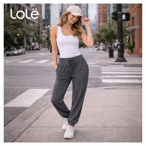 Cozy Drawstring Lounge Pants - Charcoal